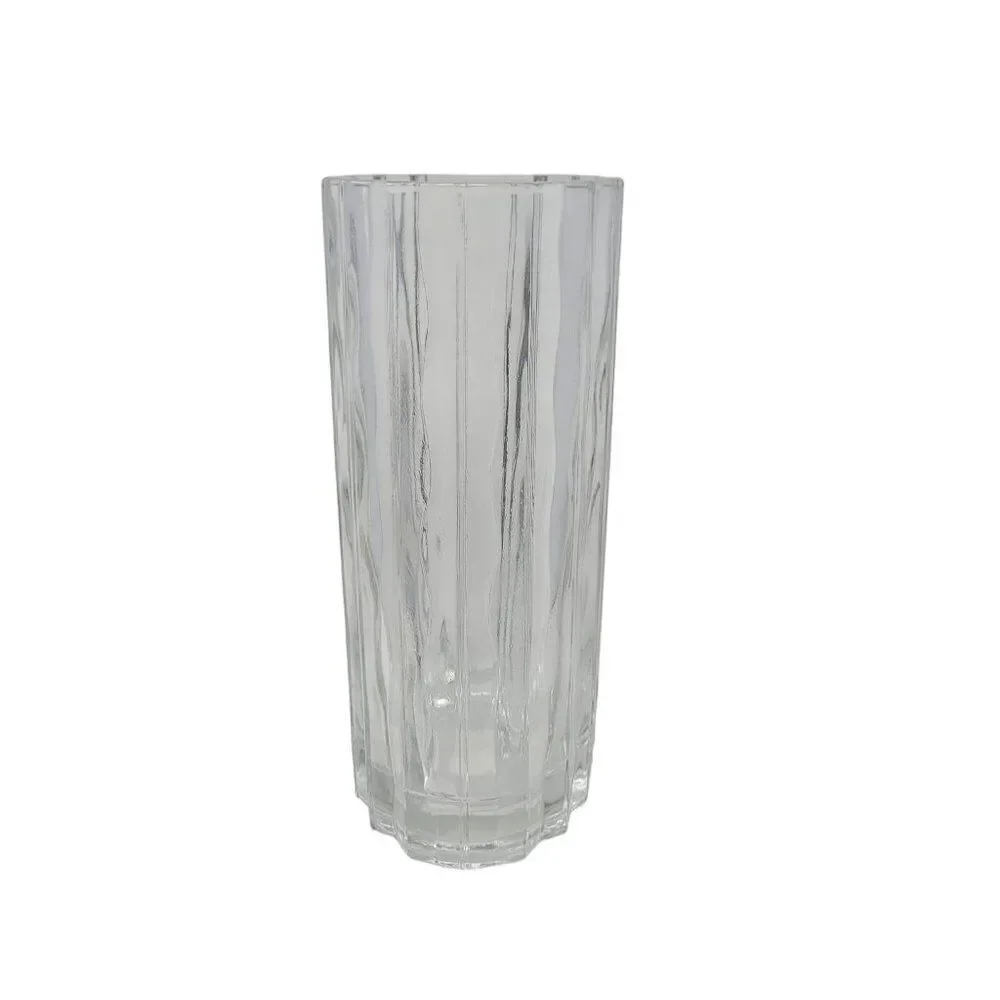 Vintage 70s Studio Nova Crystal‎ Vase Ripple Wave Heavyweight Glass 8 1/2"  Gift - Picture 5 of 15